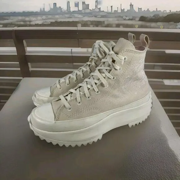 Converse Run Star Hike Platform City Pack US 9.5 Women's Off White Hi-top Shoes