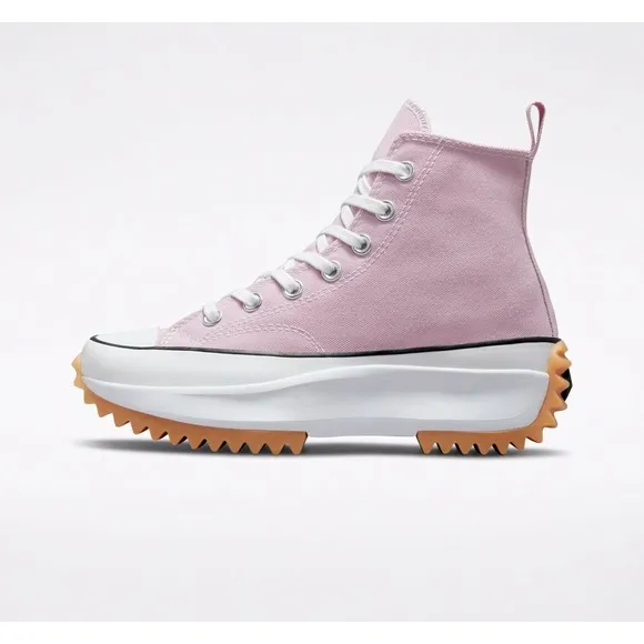 Converse Unisex Run Star Hike Sneaker M 10 W 11.5 High Top Platform Shoes Pink