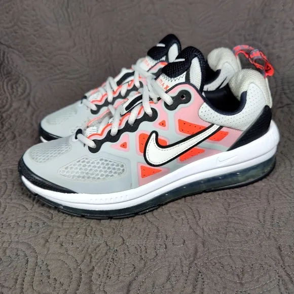 COPY - Nike Air Max Genome Light Grey/Orange Running Shoes Youth Size 6.5Y