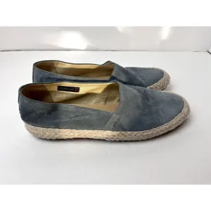 Corneliani ID Men's Blue Suede Espadrilles Size 7.5 Used Elegant Casual Shoes
