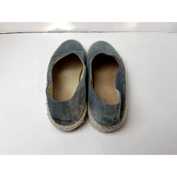 Corneliani ID Men's Blue Suede Espadrilles Size 7.5 Used Elegant Casual Shoes