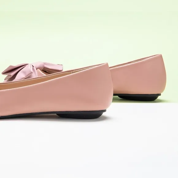 C.Paravano Pointy Bow Flats Comfortable Stylish Slip-On Shoes for Casual&amp; Office