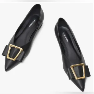 C.Paravano Women's Ballet Flats - Slip On Pointed Toe Flat Shoes for Work 10.5