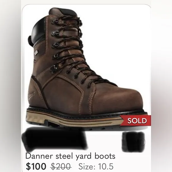 Danner Dry Steel Yard Combat Waterproof Leather Boots Like New Offers Welcome