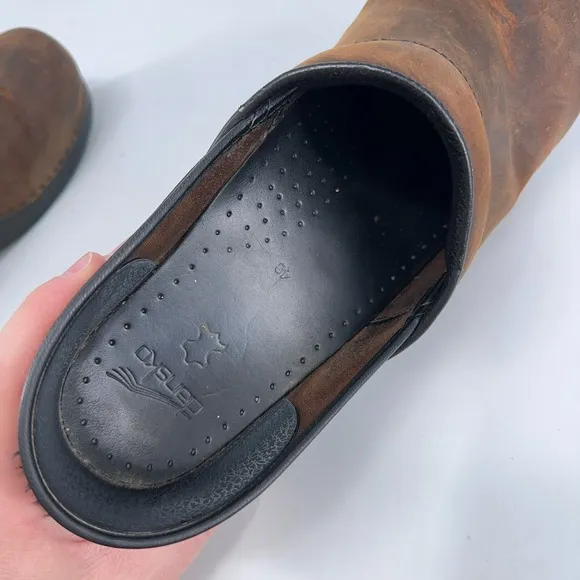 Dansko Shoes Mens 14.5-15 (48 EU) Brown Leather Clog Nurse Work