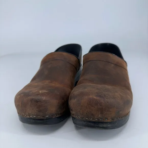 Dansko Shoes Mens 14.5-15 (48 EU) Brown Leather Clog Nurse Work