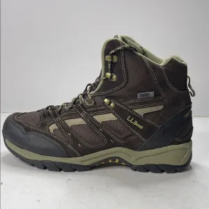 Dark Brown High-Top Hiking Boots with Ankle Support and Breathable Mesh