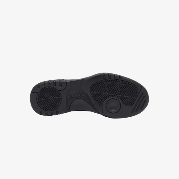 Diadora Maverick triple black full-grain leather mens size 8-13 running shoes