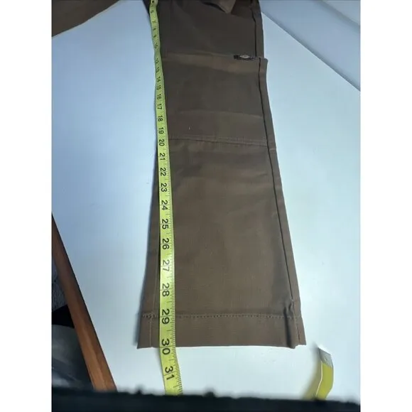 Dickies Flex 34x30 Pants Skinny Straight Brown Mens Twill Workwear Preppy