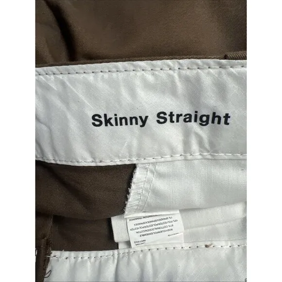 Dickies Flex 34x30 Pants Skinny Straight Brown Mens Twill Workwear Preppy