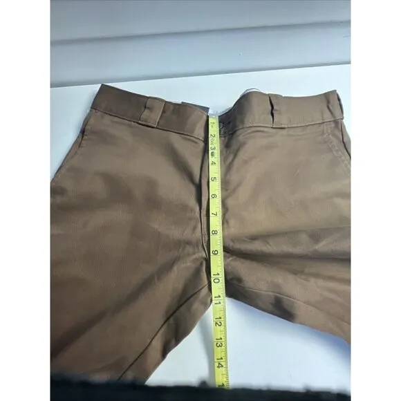 Dickies Flex 34x30 Pants Skinny Straight Brown Mens Twill Workwear Preppy