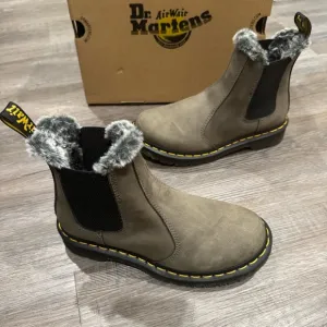 Dr Martens 2976 Leonore Nickel Grey Milled Nubuck WP Waterproof Boots