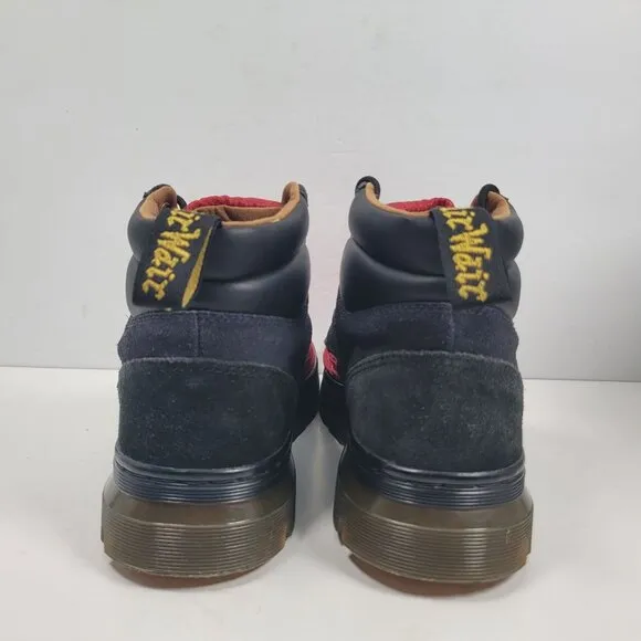 Dr. Martens Rakim Men's Red &amp; Black Lace Up Utility Chukka Boots US Size 9
