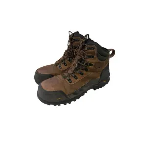 Duluth Trading Co Boots DuluthDry Waterproof Vibram Steeltoe Brown Mens Size 14