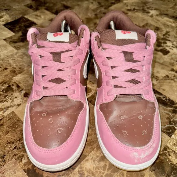Dybbuk x Evanmock Sorryinadvance Dunk Lucky 7 Men's Shoes Sneakers Pink Brown 10