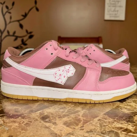 Dybbuk x Evanmock Sorryinadvance Dunk Lucky 7 Men's Shoes Sneakers Pink Brown 10