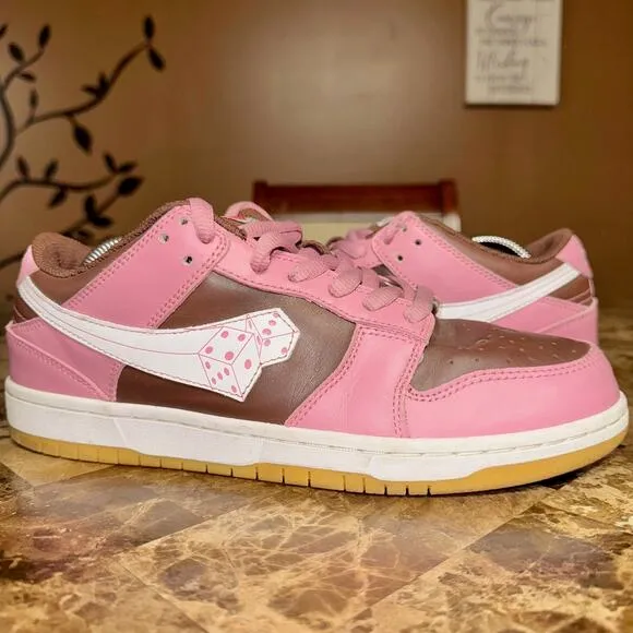 Dybbuk x Evanmock Sorryinadvance Dunk Lucky 7 Men's Shoes Sneakers Pink Brown 10