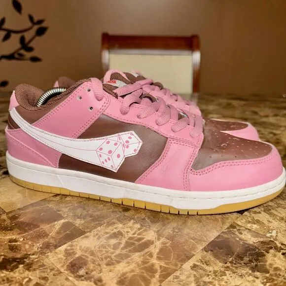 Dybbuk x Evanmock Sorryinadvance Dunk Lucky 7 Men's Shoes Sneakers Pink Brown 10