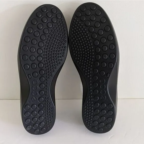Ecco Soft 7 Black Stretch Fabric Leather Waterproof Shoes 10W