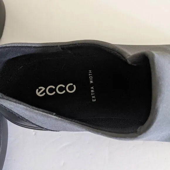 Ecco Soft 7 Black Stretch Fabric Leather Waterproof Shoes 10W