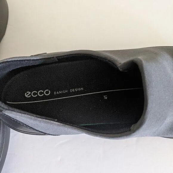 Ecco Soft 7 Black Stretch Fabric Leather Waterproof Shoes 10W