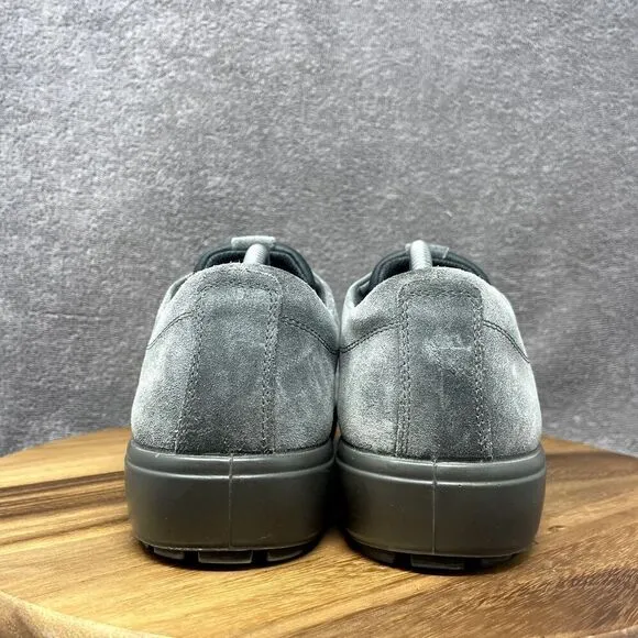 ECCO Soft 7 Tred Leather Gray Men's Sz 9 Gore-Tex Waterproof Golf Shoes Sneakers