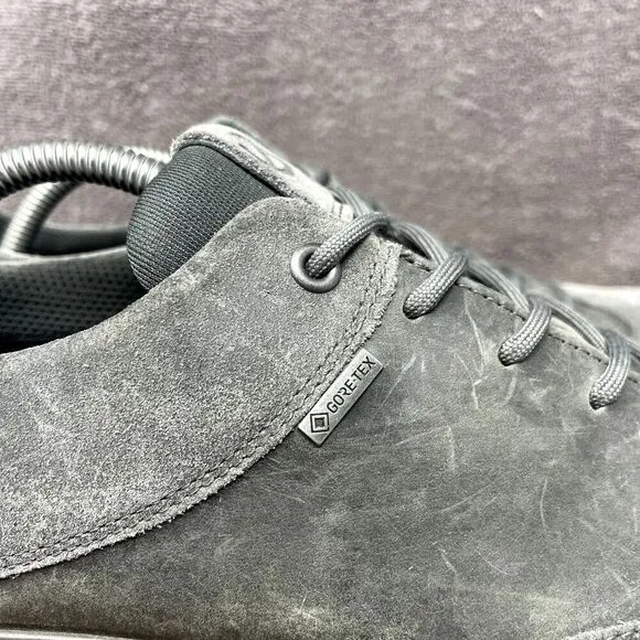 ECCO Soft 7 Tred Leather Gray Men's Sz 9 Gore-Tex Waterproof Golf Shoes Sneakers