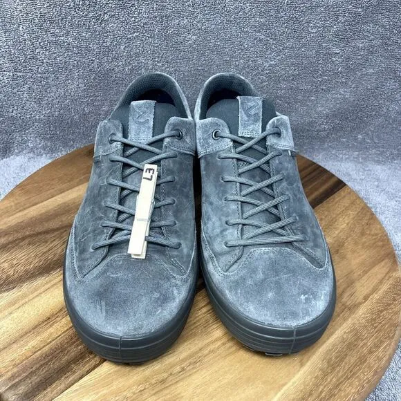 ECCO Soft 7 Tred Leather Gray Men's Sz 9 Gore-Tex Waterproof Golf Shoes Sneakers