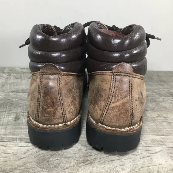 Eddie Bauer Hiking Leather Hiker Stomper Womens Boots Vintage Backpacking Size 9