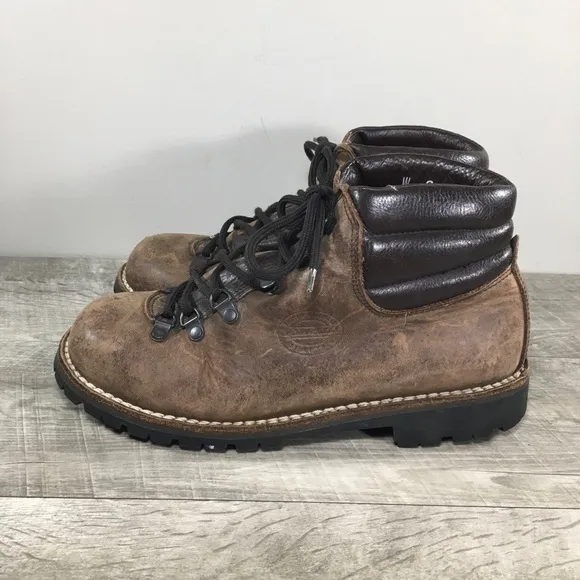 Eddie Bauer Hiking Leather Hiker Stomper Womens Boots Vintage Backpacking Size 9