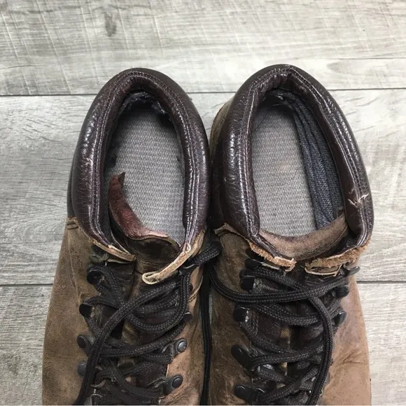 Eddie Bauer Hiking Leather Hiker Stomper Womens Boots Vintage Backpacking Size 9