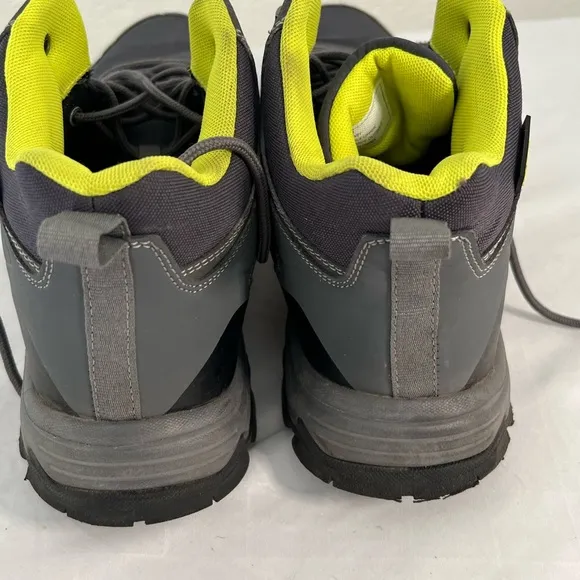Eddie Bauer Summit Mid Ankle Hiking Boots Grey Lime Men's Shoe Size 12M EUC