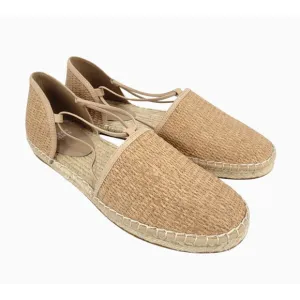 Eileen Fisher Raffia Espadrilles Flats 9M Coastal Boho Resort Chic