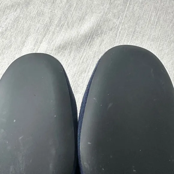 Everlane NWOB The Day Heel Suede Block Heel Pumps Navy Blue Shoes 5.5