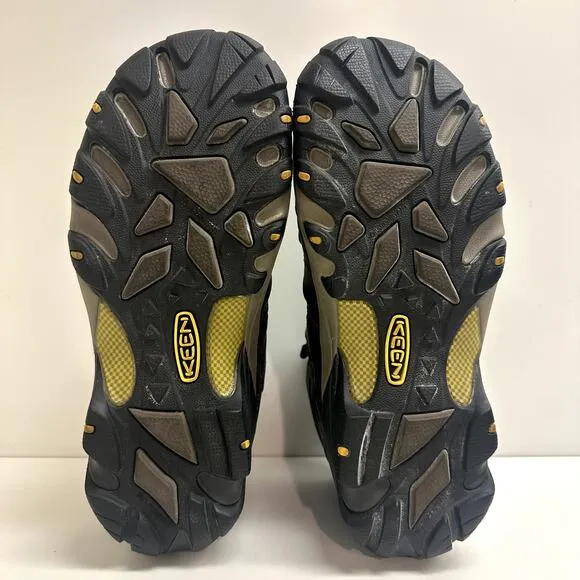 EXCELLENT KEEN Lansing Mid Waterproof Steel Toe Utility Boots Hiking 8 Wide EEE