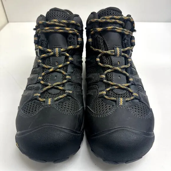 EXCELLENT KEEN Lansing Mid Waterproof Steel Toe Utility Boots Hiking 8 Wide EEE