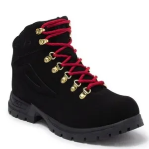 Fila Diviner hiking boot black with red laces women's size 8.5