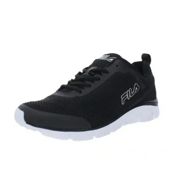 FILA FLASHATTACK LOGO WORKOUT RUNNING SHOES, Color Black/white/SilverSiz…