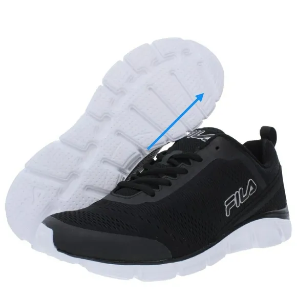 FILA FLASHATTACK LOGO WORKOUT RUNNING SHOES, Color Black/white/SilverSiz…