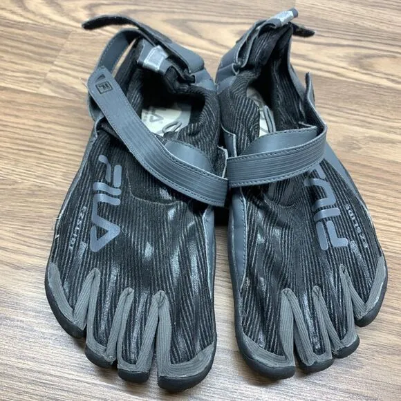 Fila Skele-Toes EZ Slide Mens Barefoot Running Shoes Black Mens Size 13