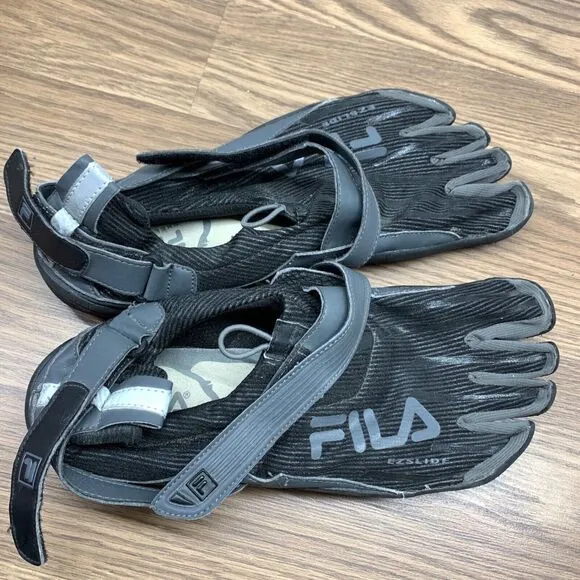Fila Skele-Toes EZ Slide Mens Barefoot Running Shoes Black Mens Size 13