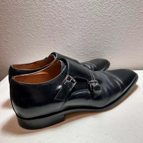 Flag Ltd Mens Size 10.5M Black InnoFlex 852FL0001 Noble Double Monk Dress Shoes