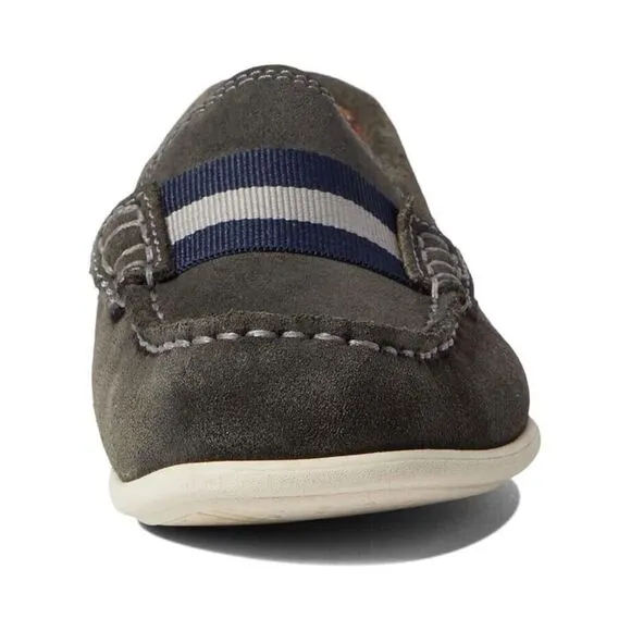 Florsheim Jasper Jr. Loafer Boys US 10.5 Gray Suede Moc Toe Casual Shoes KHD719