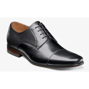 Florsheim | Men | 8 | Postino Oxford | Black Leather Cap Toe Dress Shoes