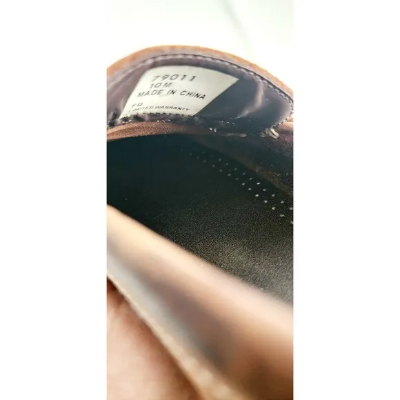 Foot Joy Club Casuals Penny Leather Loafer Shoes Mens 10  79011 Brown Red Accent