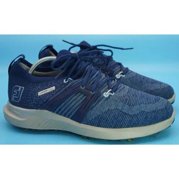 FootJoy FJ Hyperflex Golf Shoes Spikes 51082 Sneakers Mens 9.5 M Navy Blue Knit