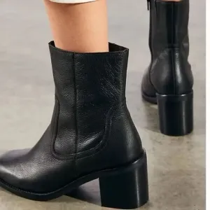 Free People x Seychelles Stormy Square Toe Ankle Boots US 6.5