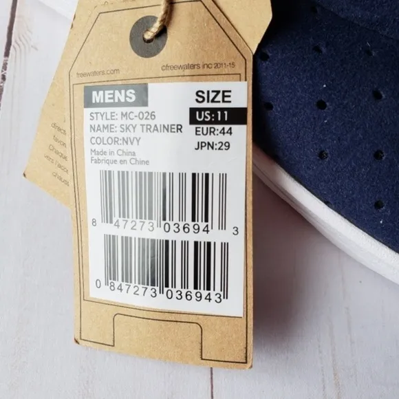 Free Waters Sky Trainer Suede Navy Shoes 11