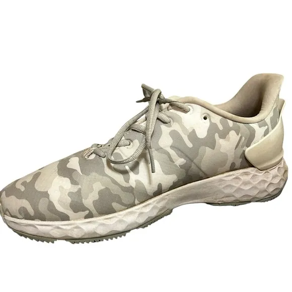 G Fore MG4 Men's Snow Camo Pattern Lace Up Molded Golf Golfing Shoes Size 10.5