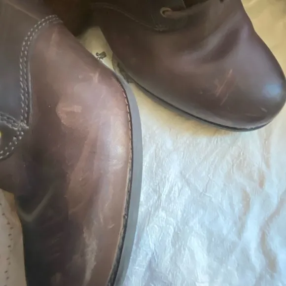 Genuine buttery leather waterproof Timberland lace up knee high boots